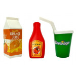 Rotujúca mikrovlnná rúra krémovo-čevená